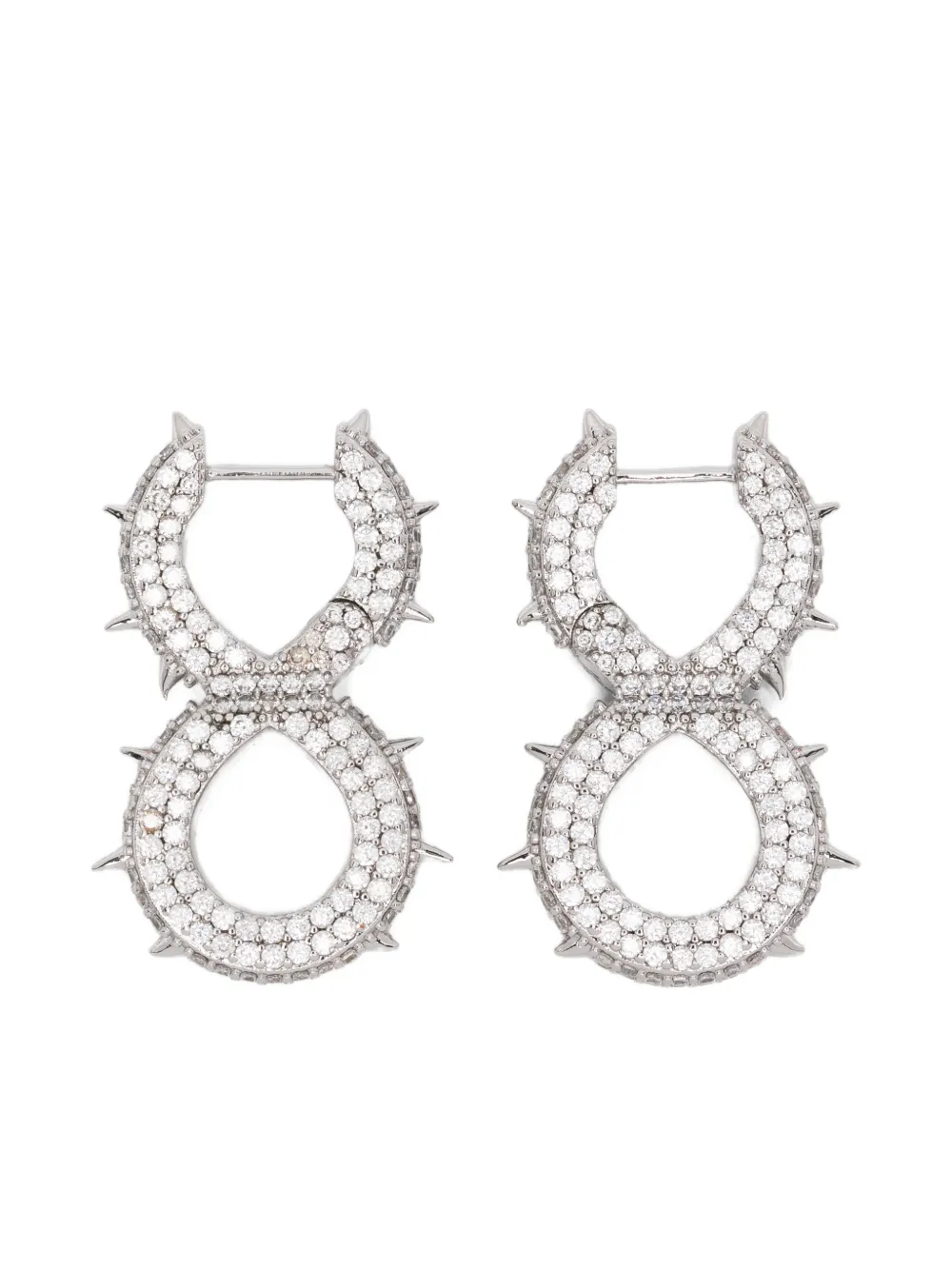 DARKAI Spiked Infinity earrings - Argento