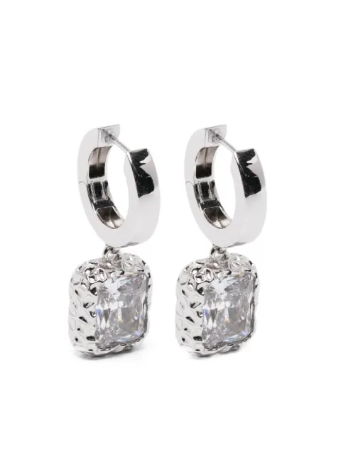 DARKAI Radiant White textured drop earrings