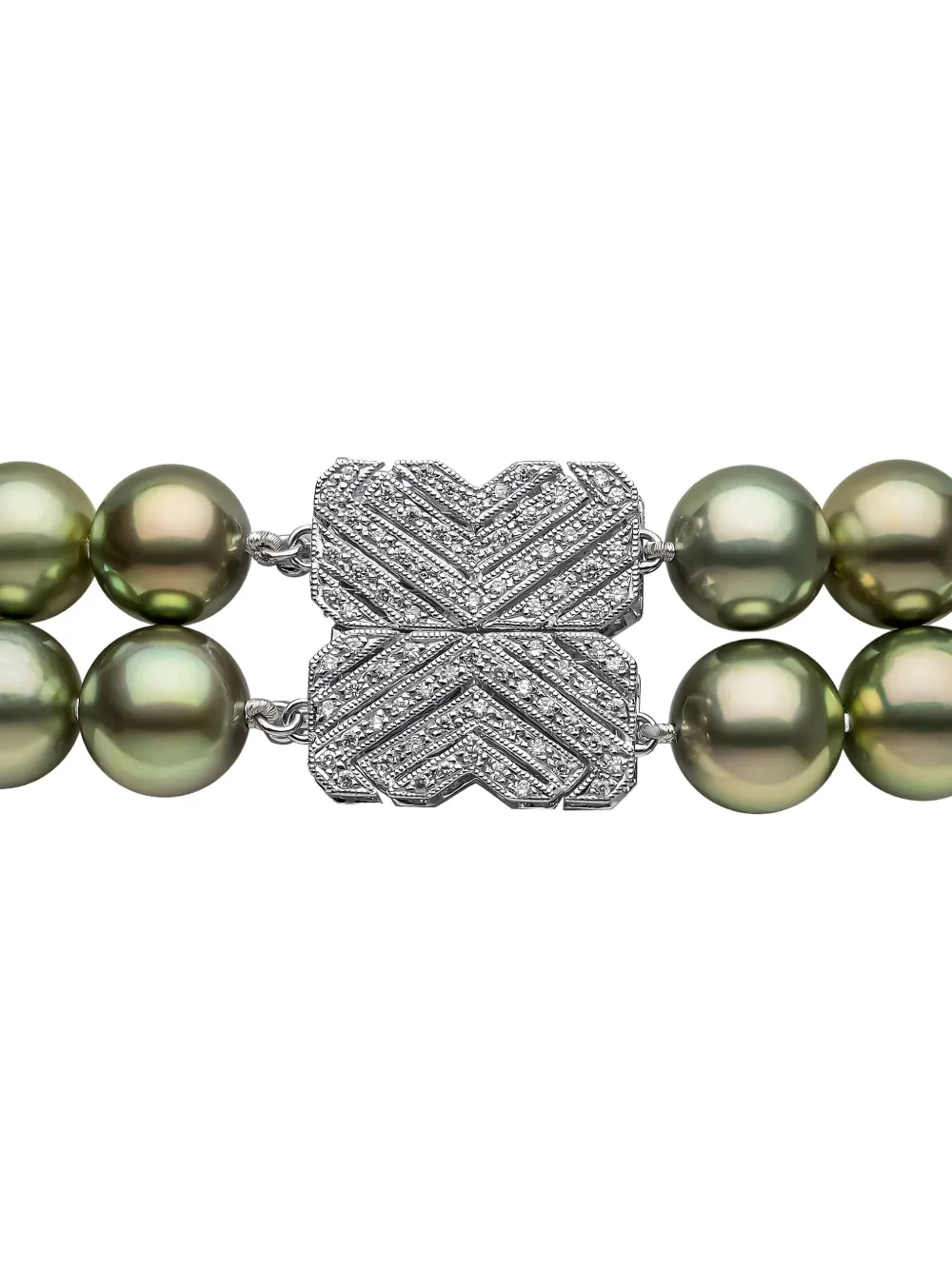 Yoko London pearl-embellished necklace - Groen