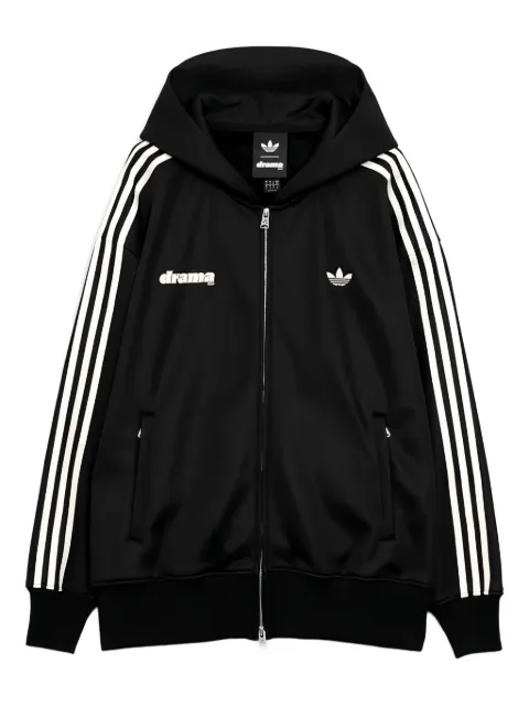 adidas zip up striped hood