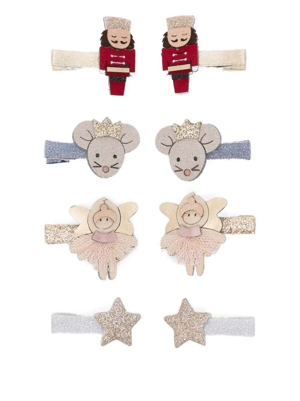 mimi & lula nutcrackers mini hair clips (set of eight) - Rosso