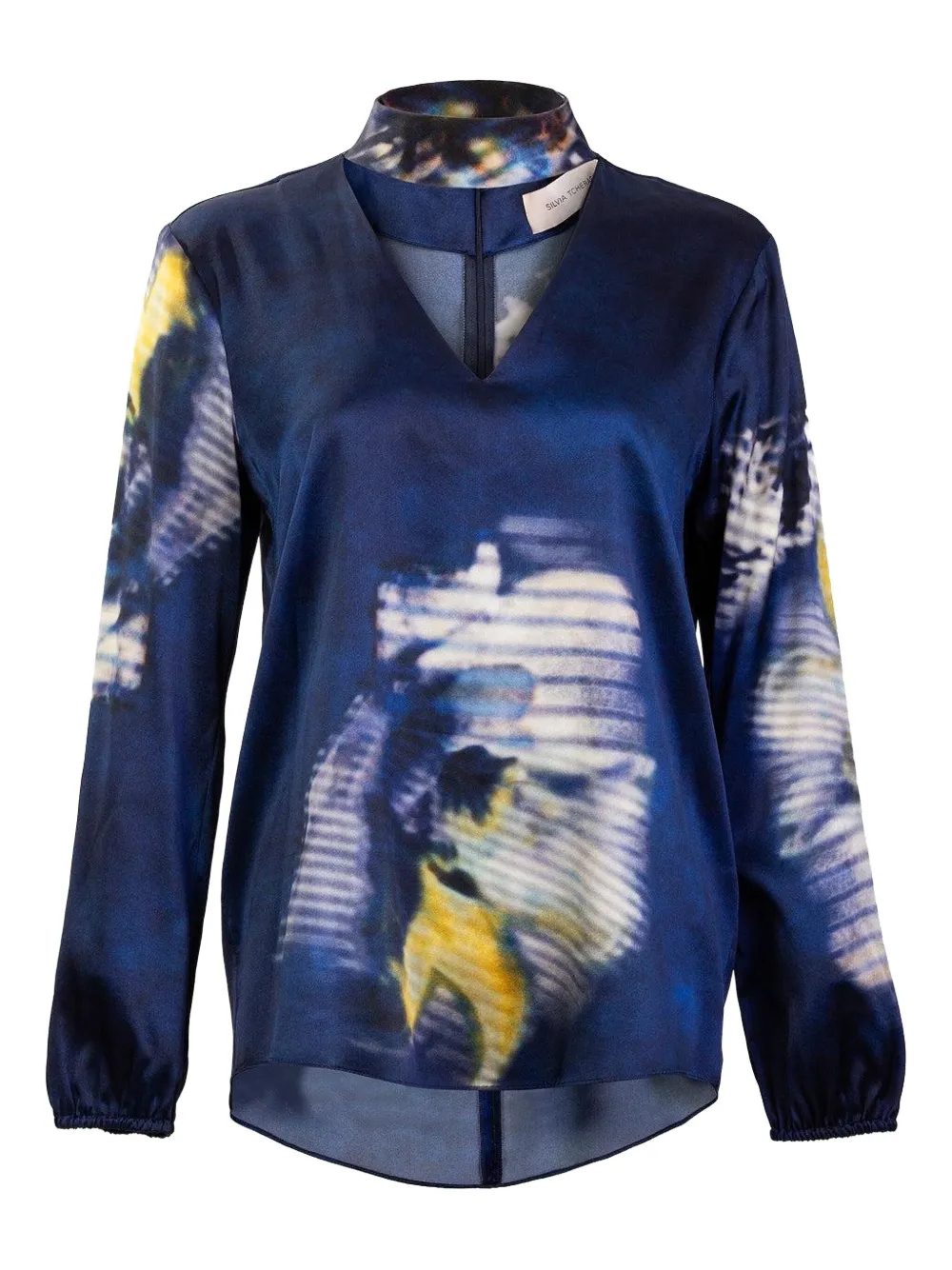 Silvia Tcherassi フローラル Vネックブラウス | ブルー | Image 1