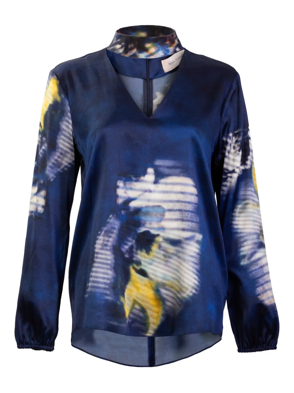 Silvia Tcherassi V-neck floral blouse | Blue | Image 1