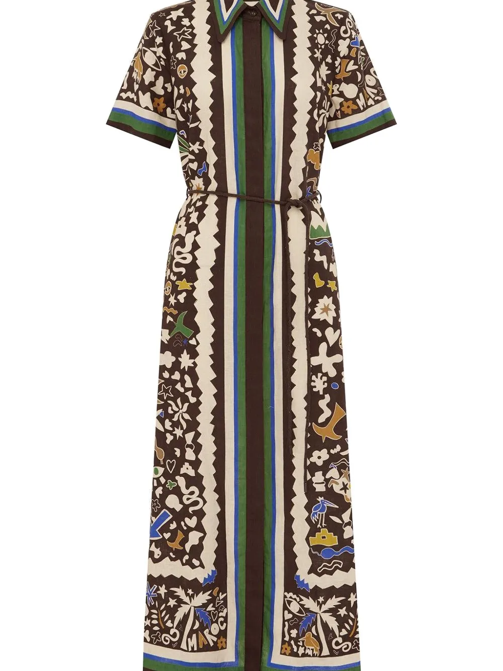 ALEMAIS printed shirt dress - Bruin