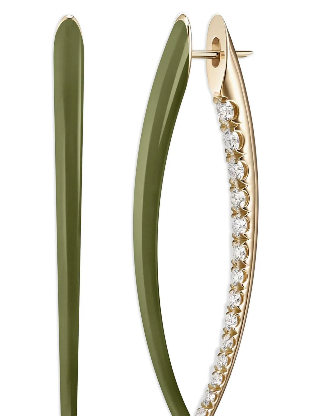  Melissa Kaye 18k Yellow Gold Cristina Diamond Earrings 