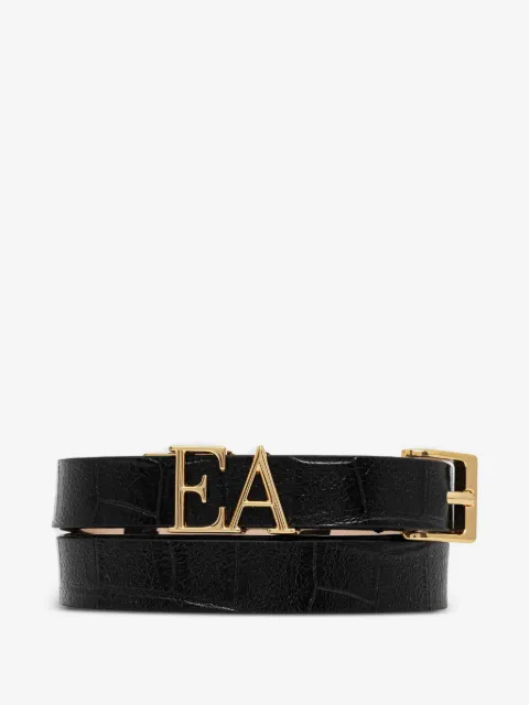 Emporio Armani croc-embossed buckle belt