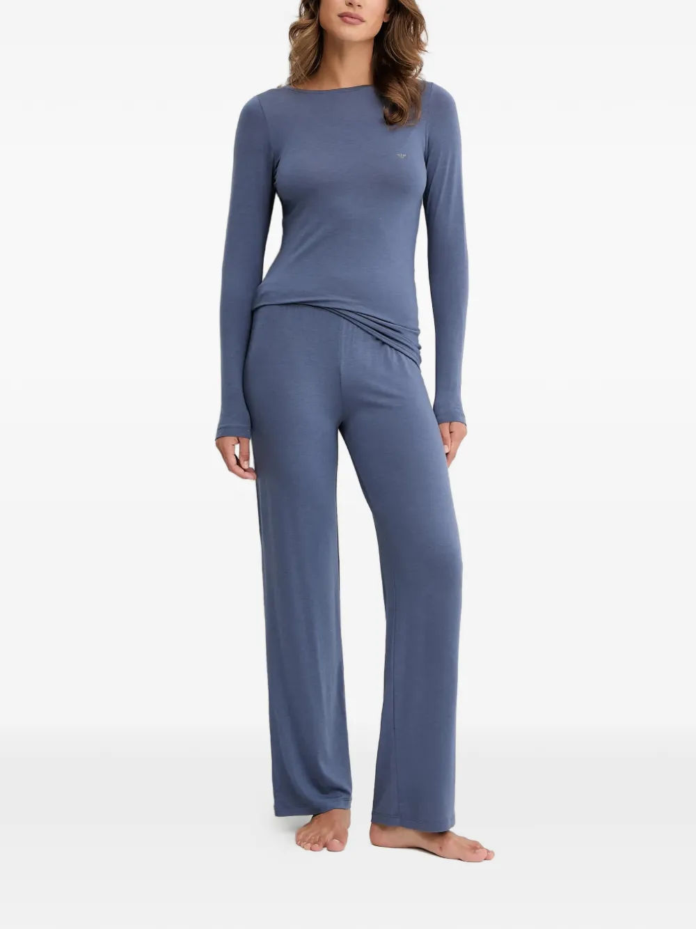 Emporio Armani long-sleeved pyjama set - Blau