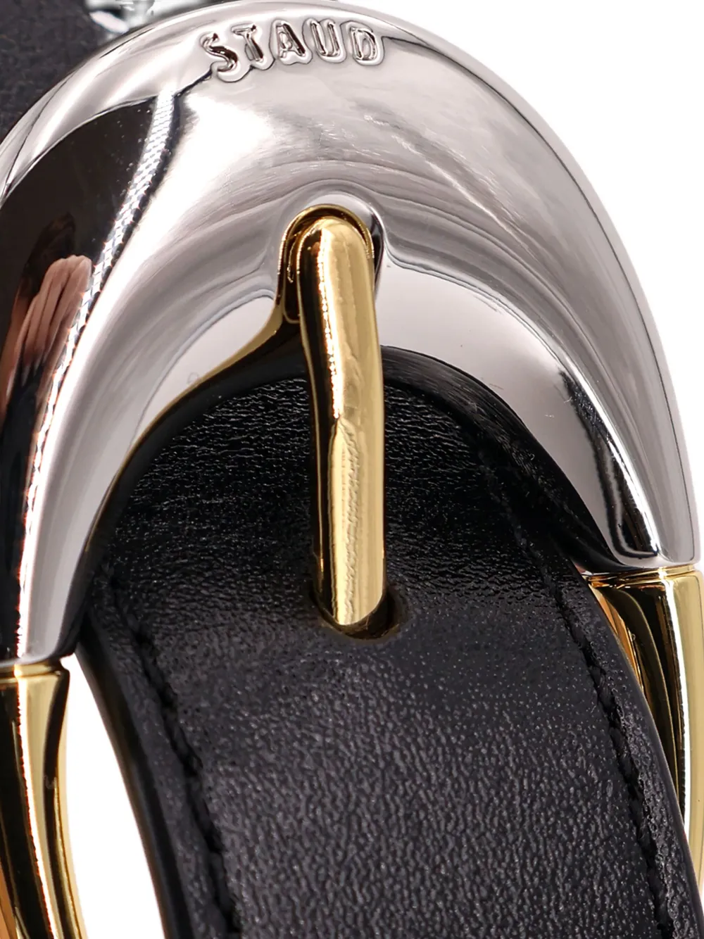 Staud Leather Shoulder Bag In Black