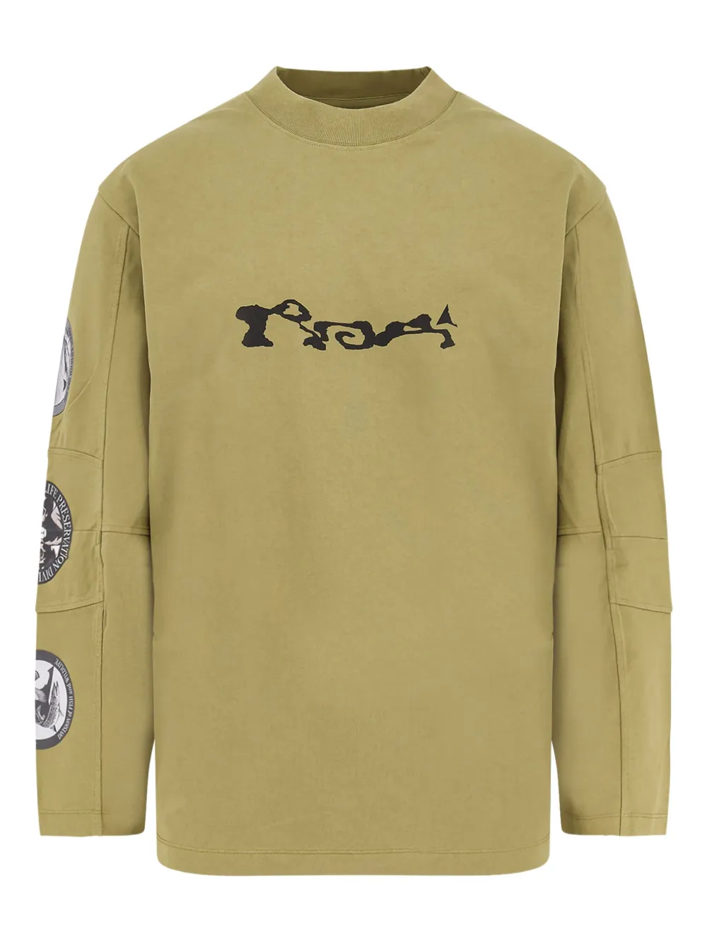 ROA プリント ロングTシャツ | グリーン | Image 1