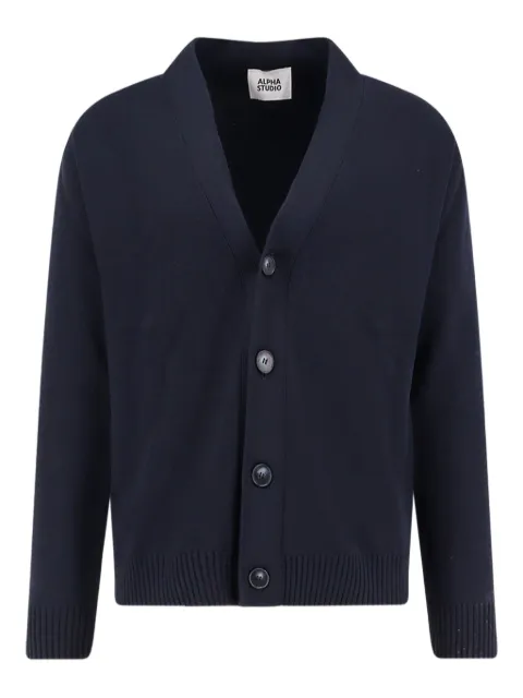 ALPHA STUDIO button V-neck cardigan