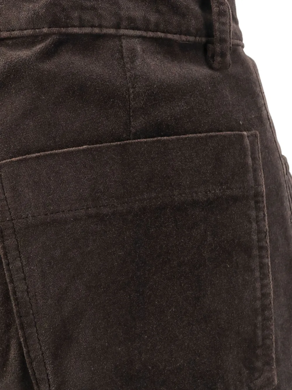 Aspesi High-waisted Flared Trousers In Brown