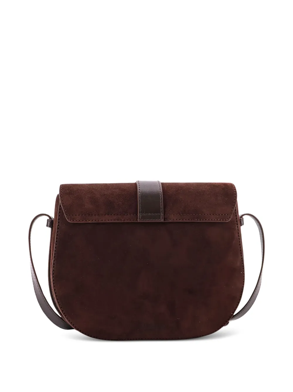 STAUD Bella Saddle crossbodytas met klepsluiting Bruin