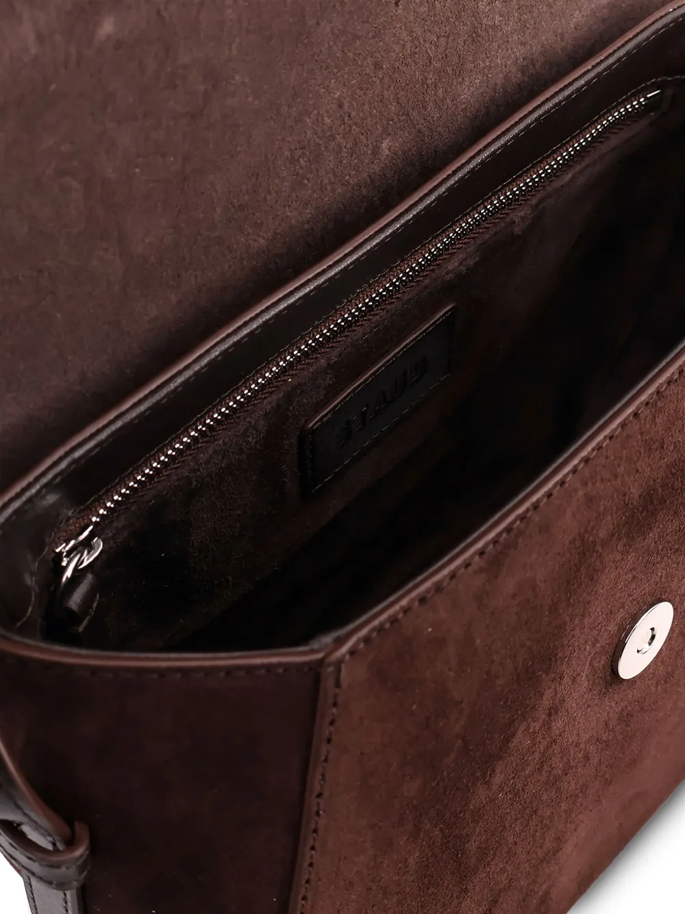 STAUD Bella Saddle crossbodytas met klepsluiting Bruin