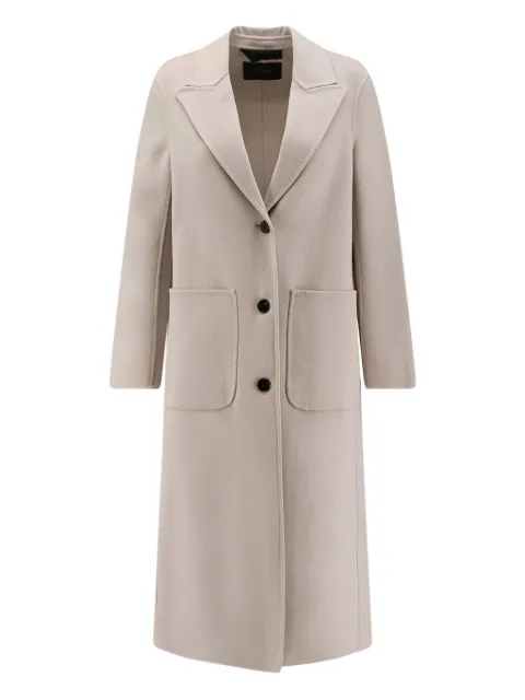 Paltò peak lapel patch pocket elsa coat