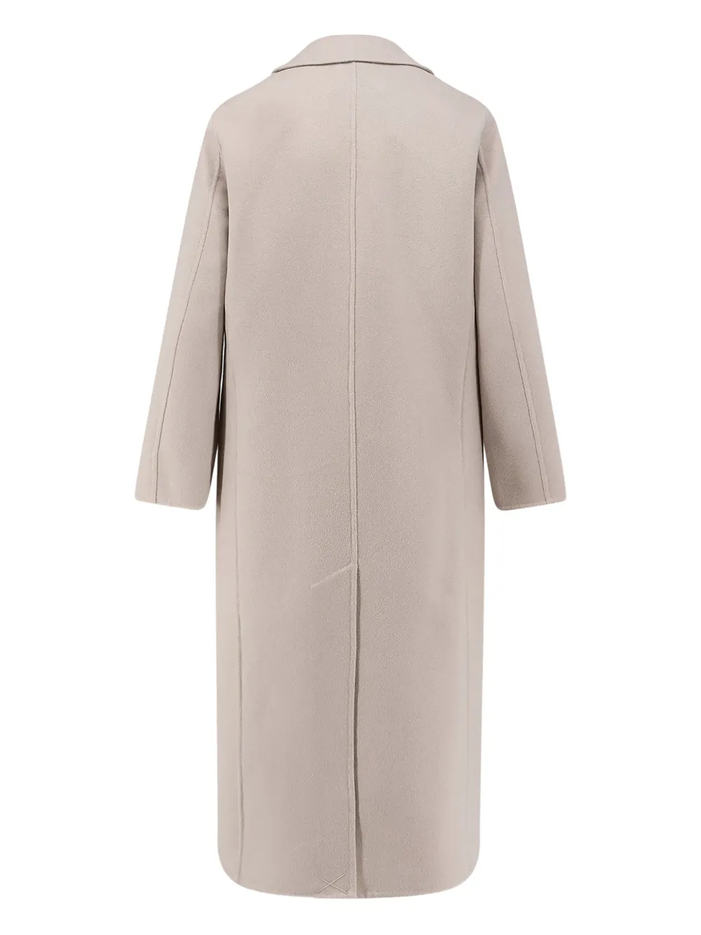 Paltò Peak Lapel Patch Pocket Elsa Coat In Neutral