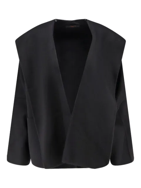 Paltò V-neck patch-pocket coat