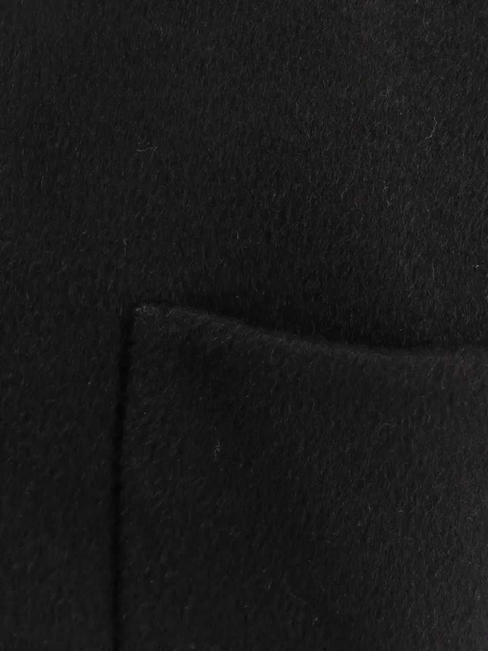  Paltò V-neck Patch-pocket Coat - Black 