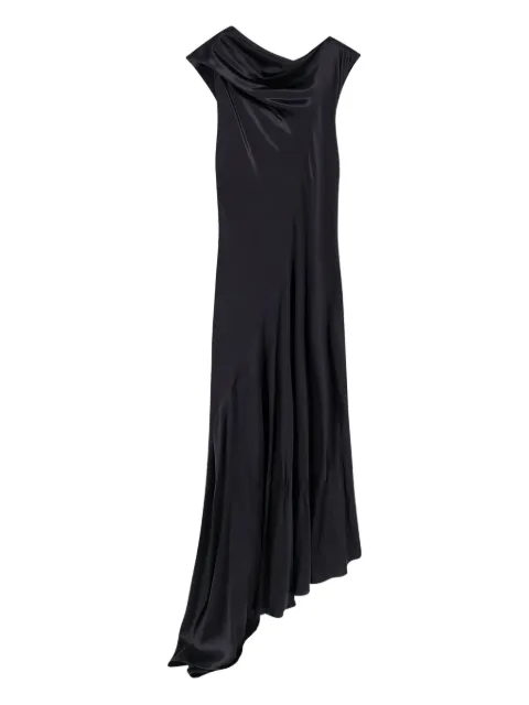 Alberta Ferretti asymmetric-neck maxi dress