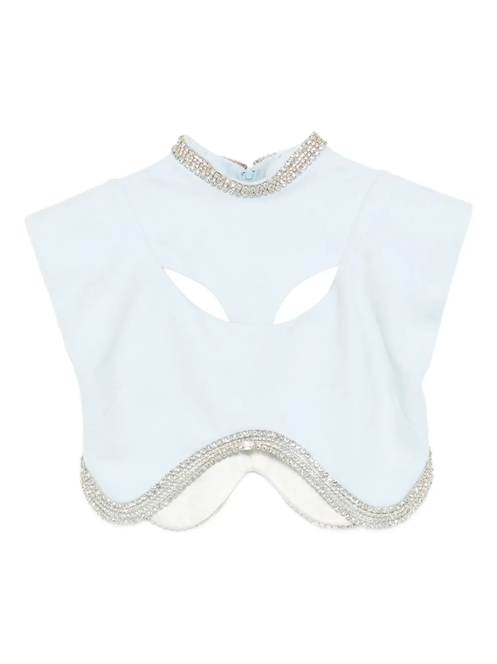 Loulou top con cuello redondo | azul | Image 1