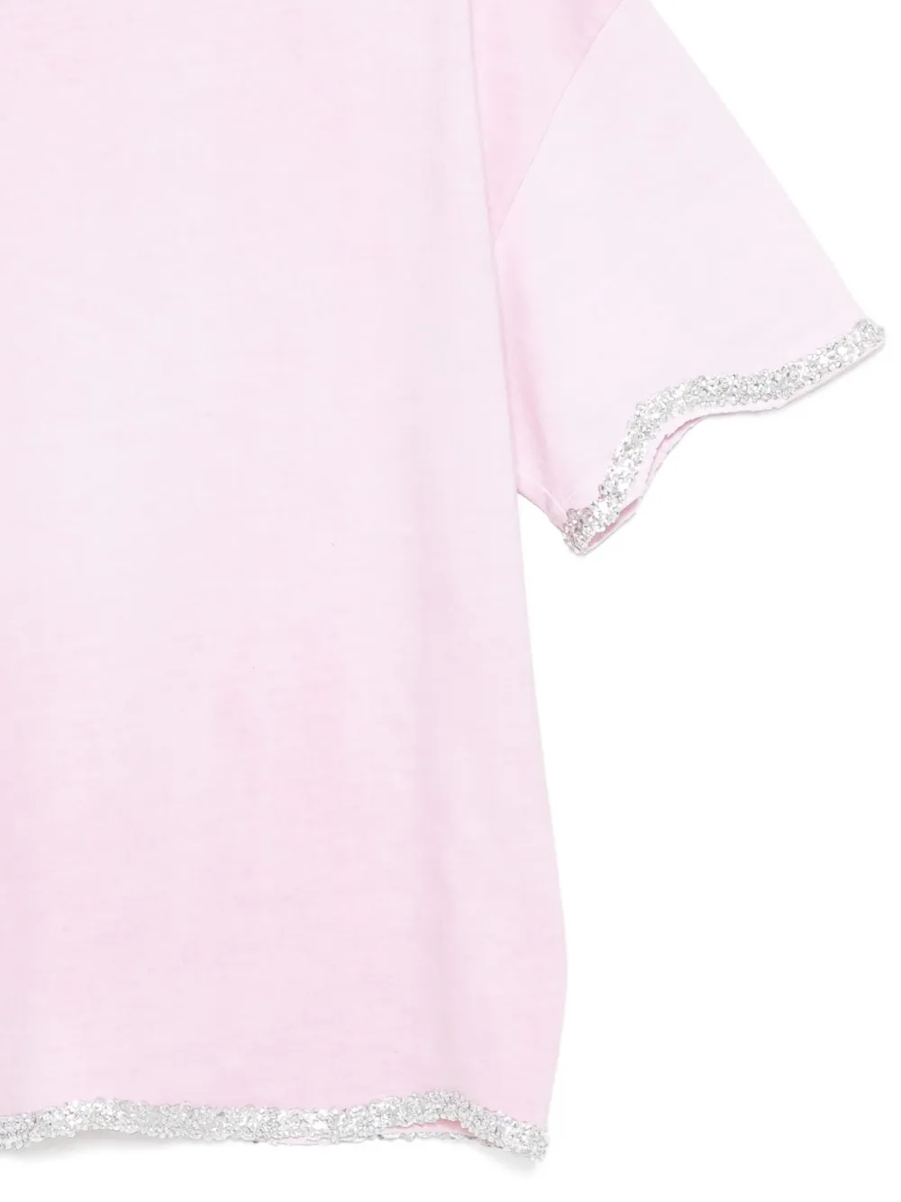 Loulou Studio Sequin-trim T-shirt In Pink