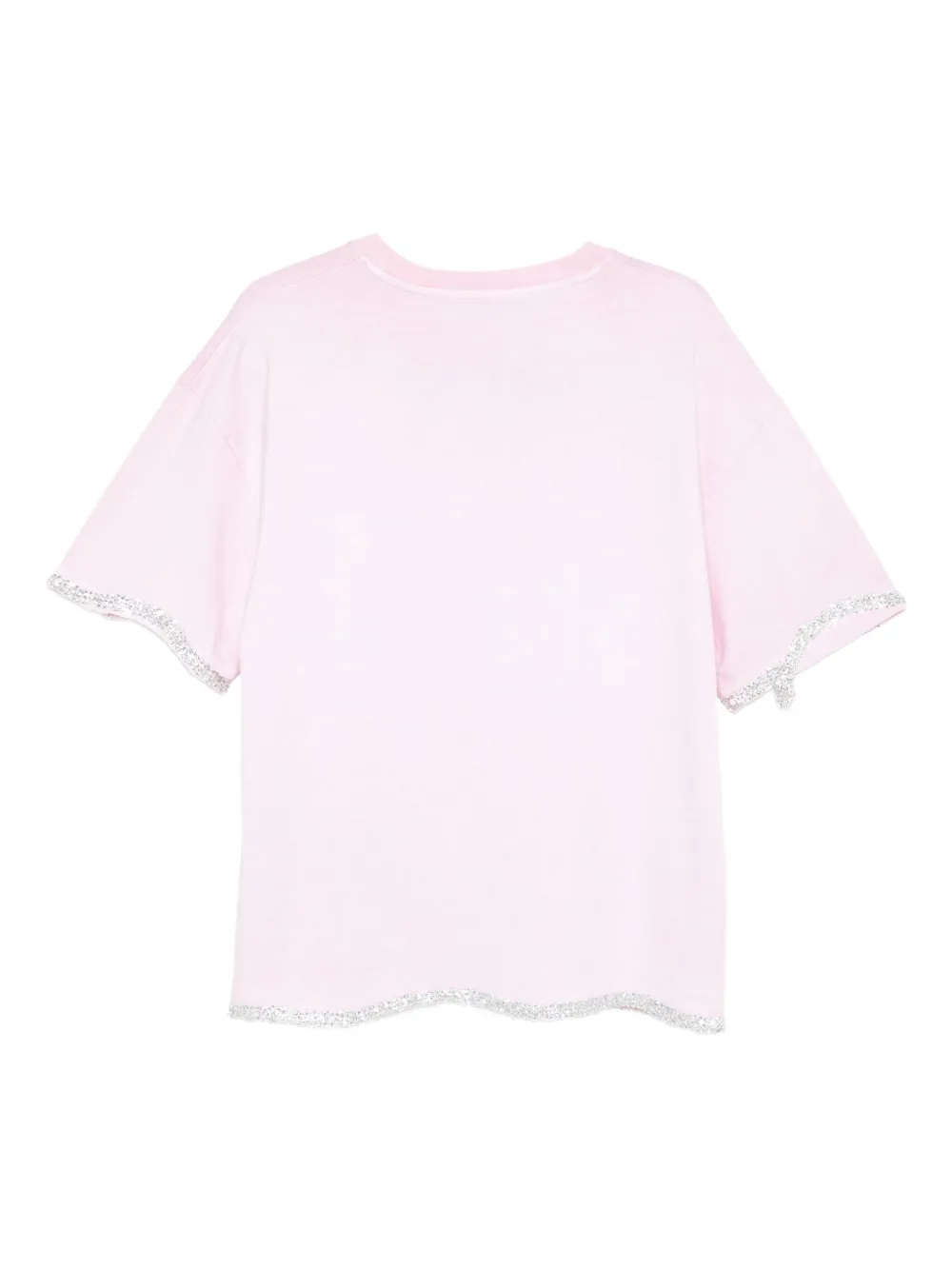Loulou Studio Sequin-trim T-shirt In Pink