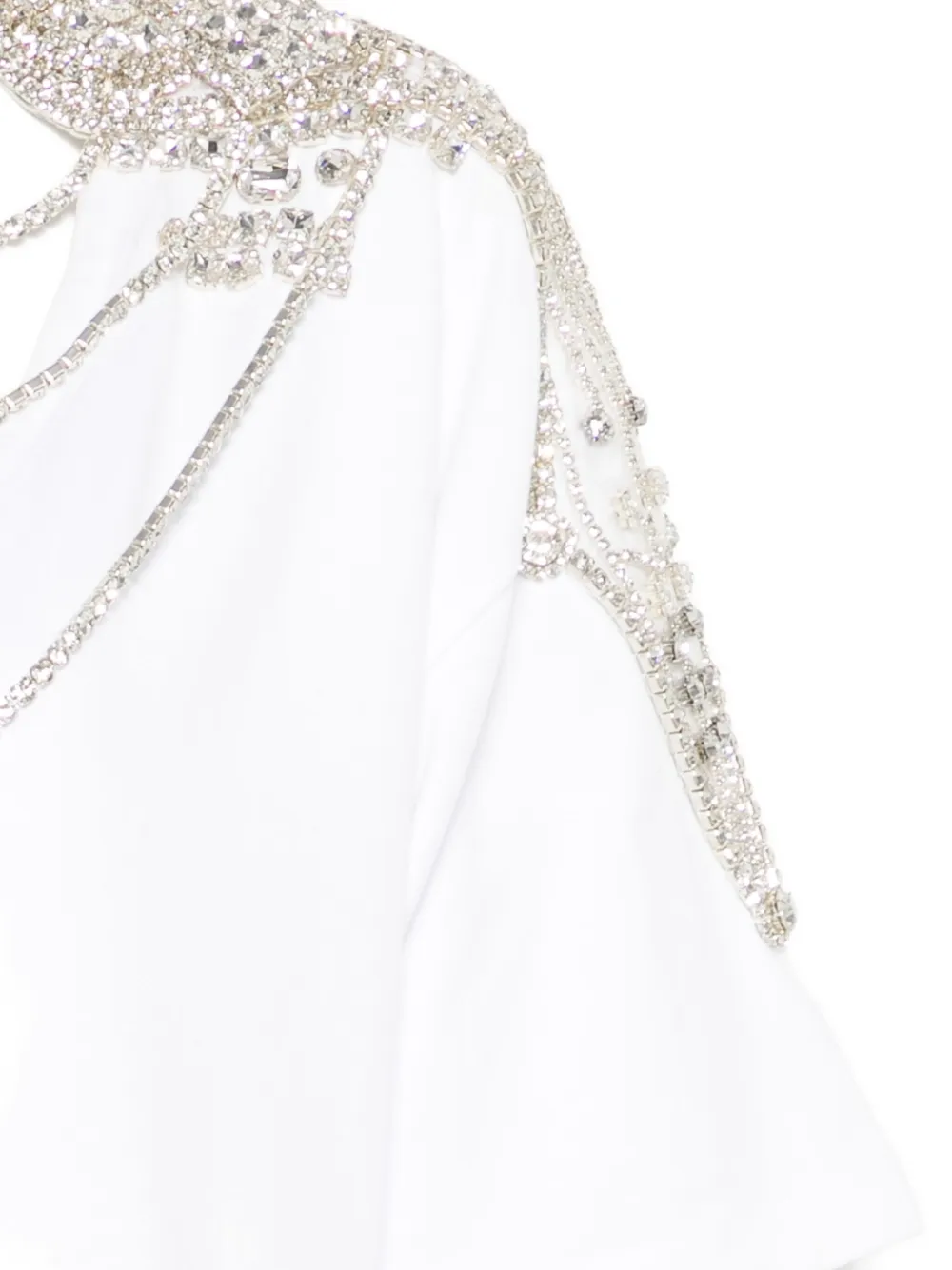 Loulou Top verfraaid met ketting Wit