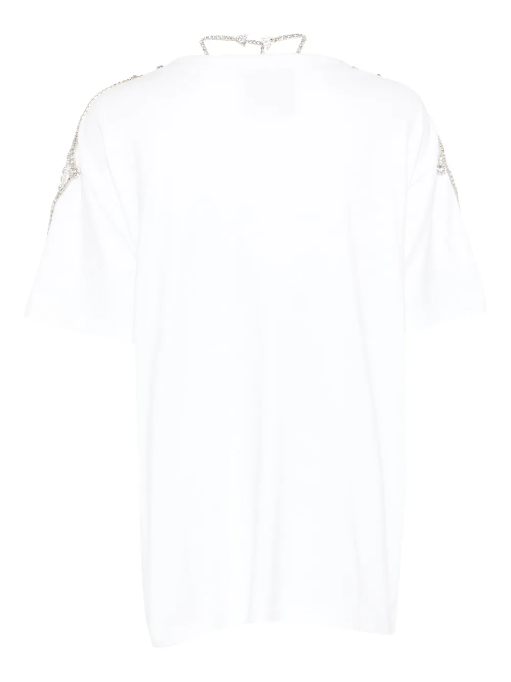 Loulou Top verfraaid met ketting Wit