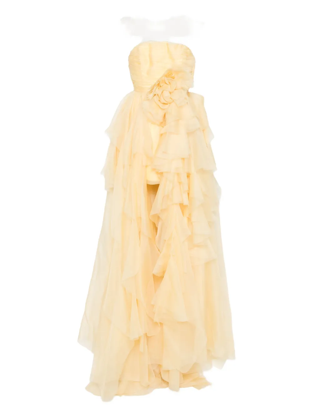 Loulou Studio Flower-embellishment Maxi Dress In Yellow