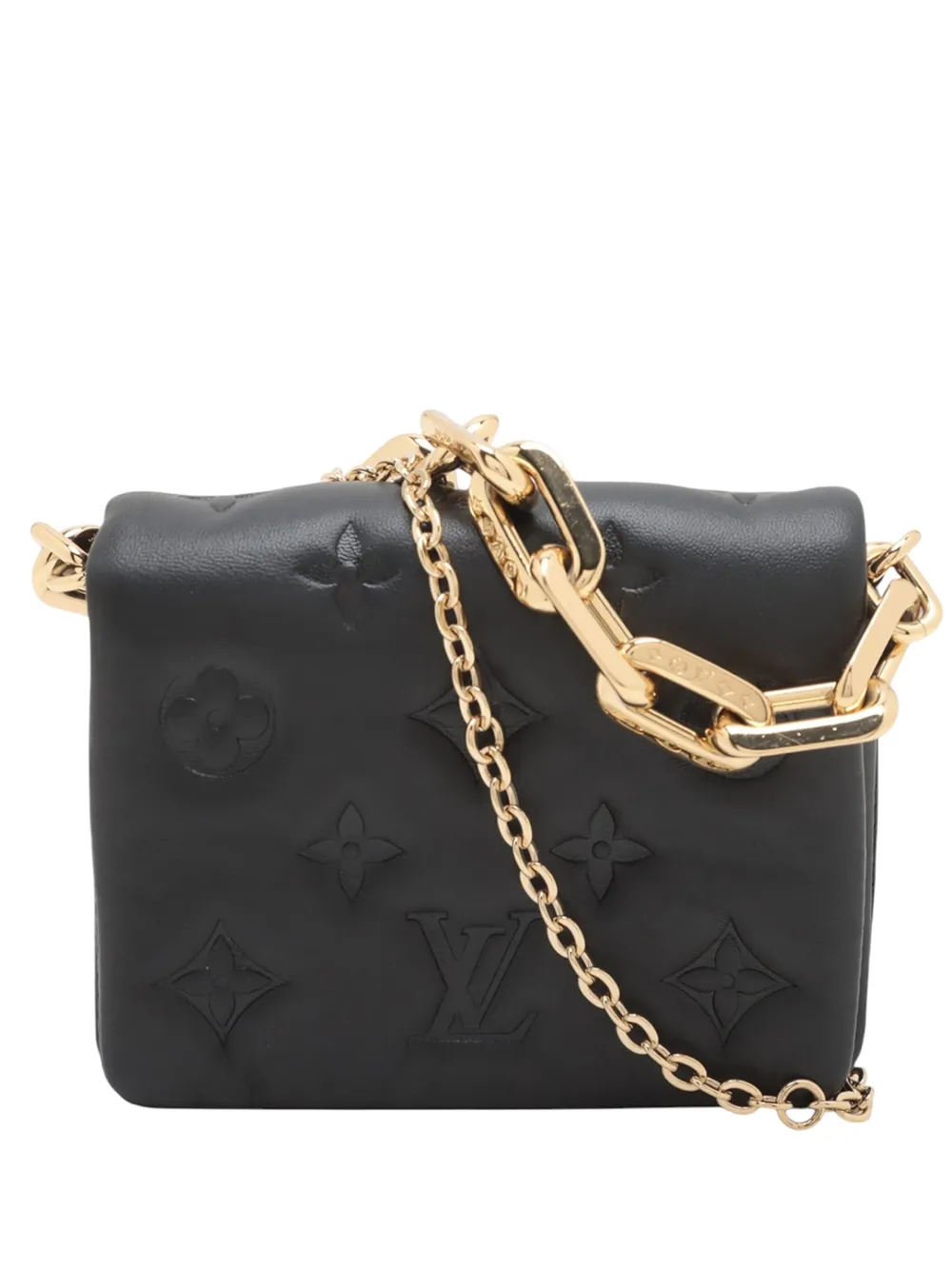 Louis Vuitton Pre-Owned 2021-2025 Monogram Embossed Puffy Lambskin Coussin belt bag - Nero