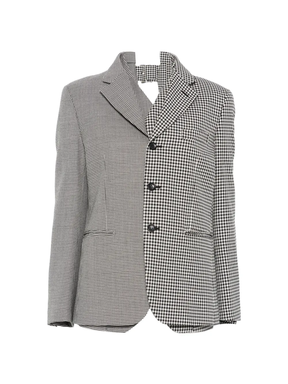 Comme Des Garçons checked blazer - Bianco