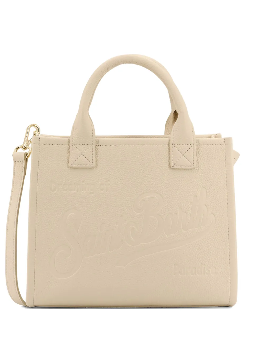Mc2 Saint Barth Midi Vanity Leather Shoulder Bag In Neutral