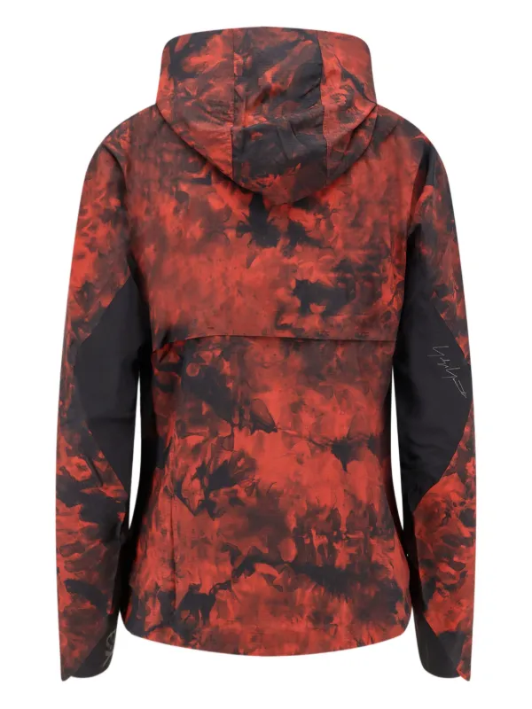 Y-3 x Adidas AOP Drawstring Hooded Jacket | Orange | FARFETCH UK