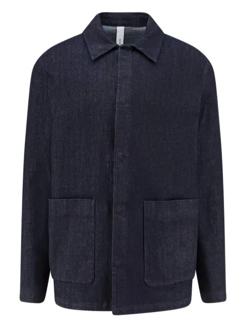 Hevo chamarra con cuello de pico y bolsillo de parche