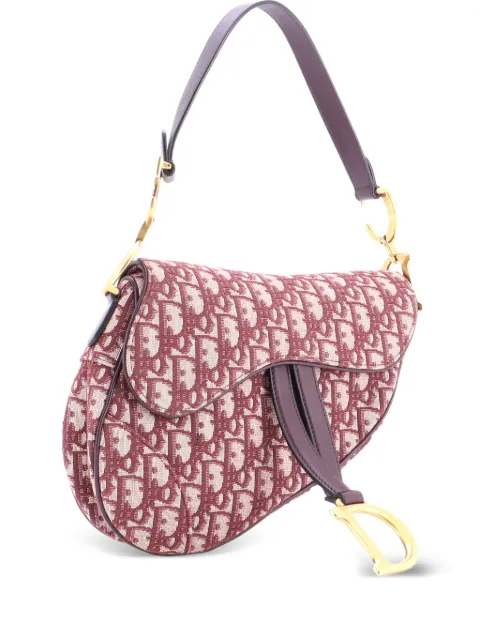 Christian Dior Pre-Owned Saddle Handbag Oblique Canvas Medium shoulder bag