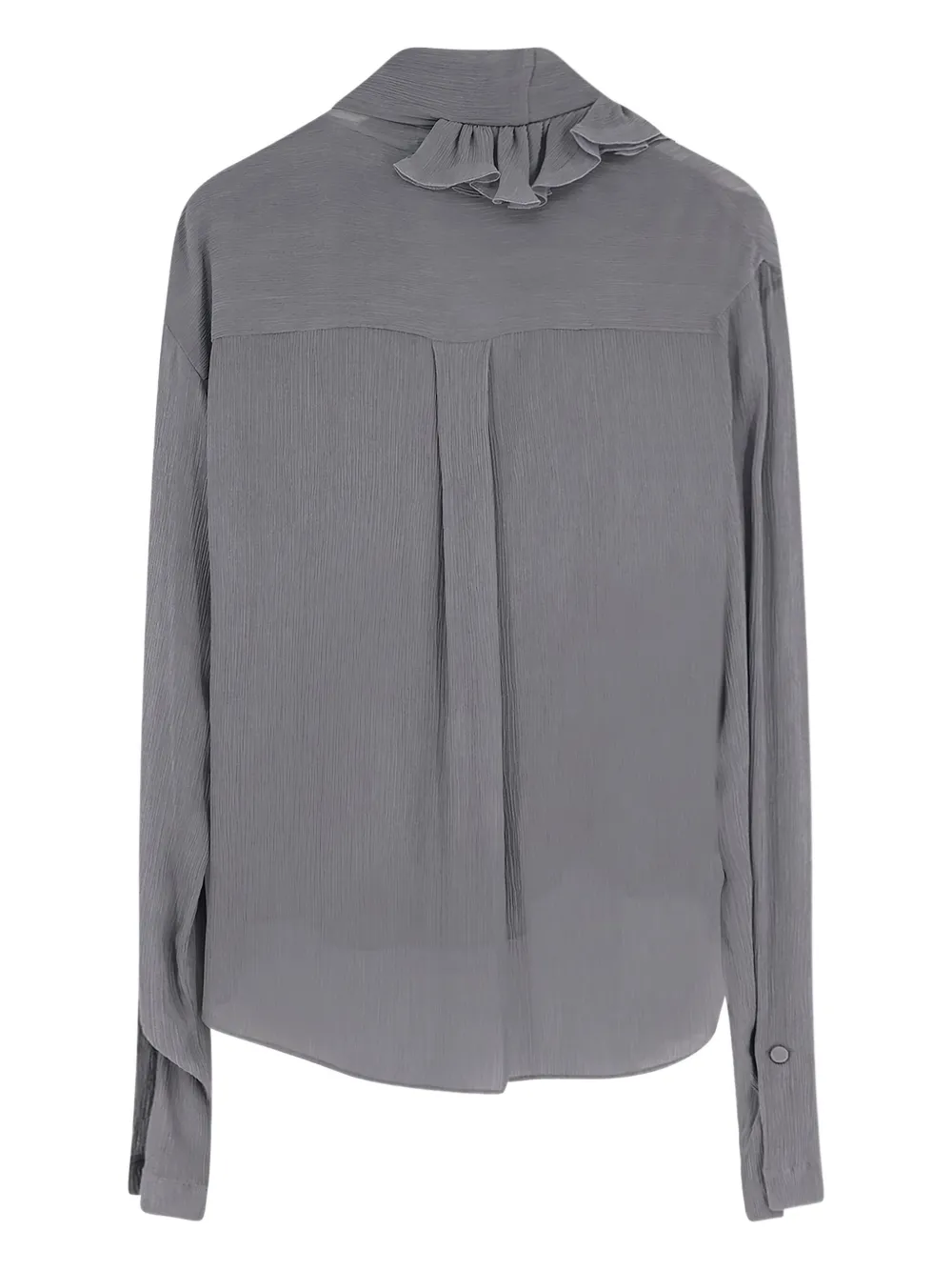 Alberta Ferretti ruffled top - Grijs