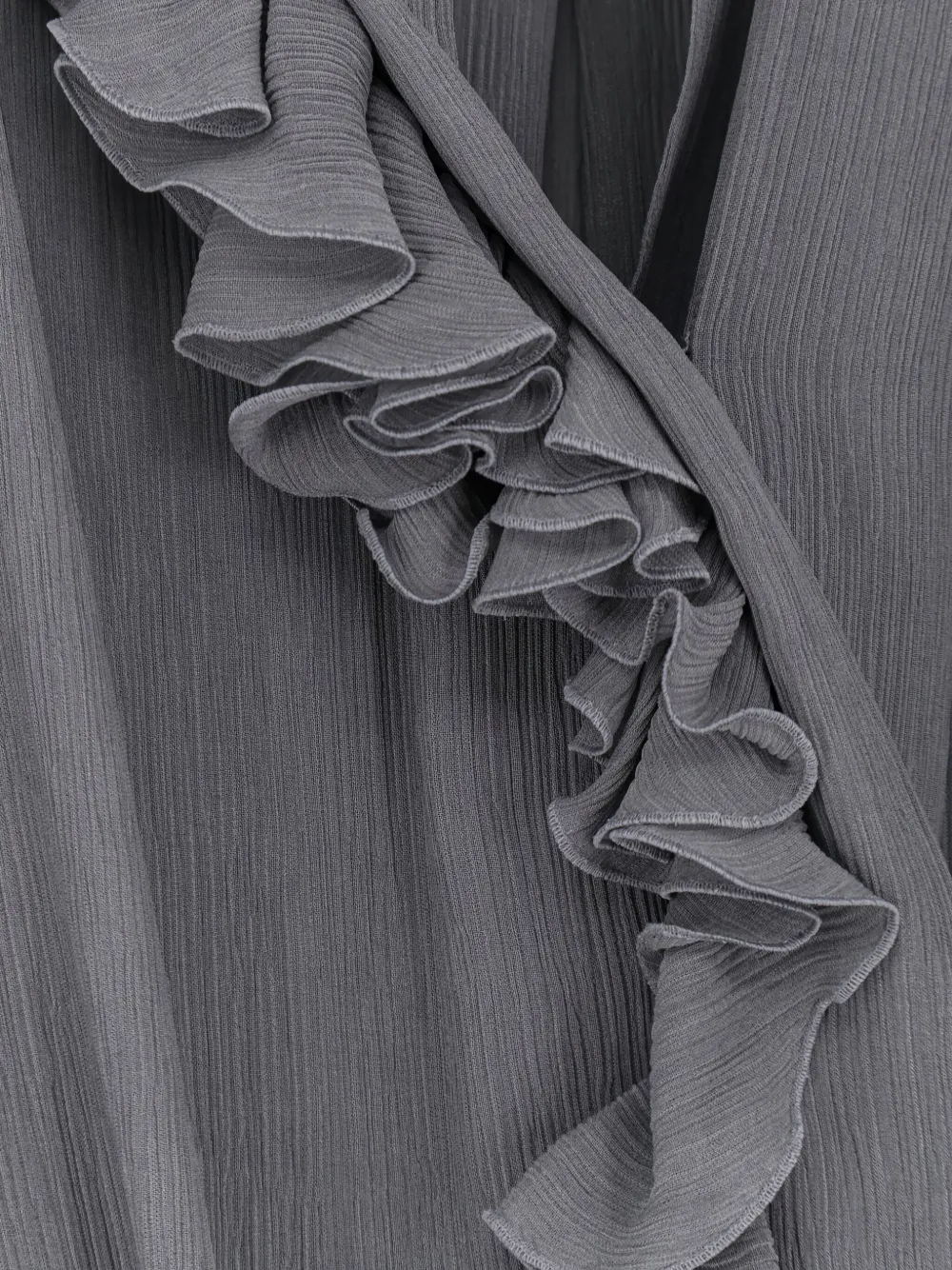 Alberta Ferretti Top met ruches Grijs