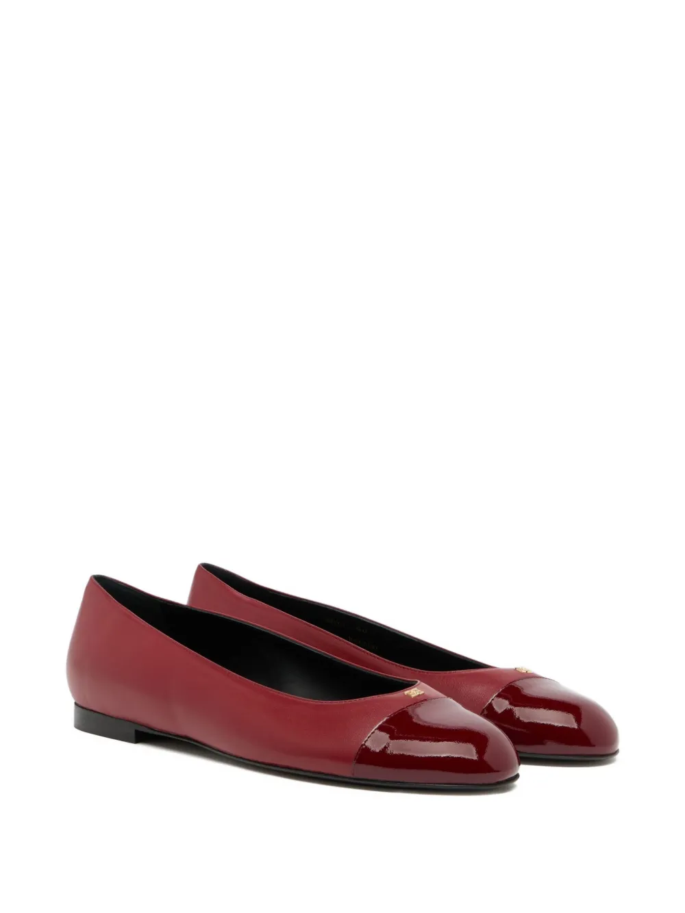Bally Toe-cap Ballet Flats In Red