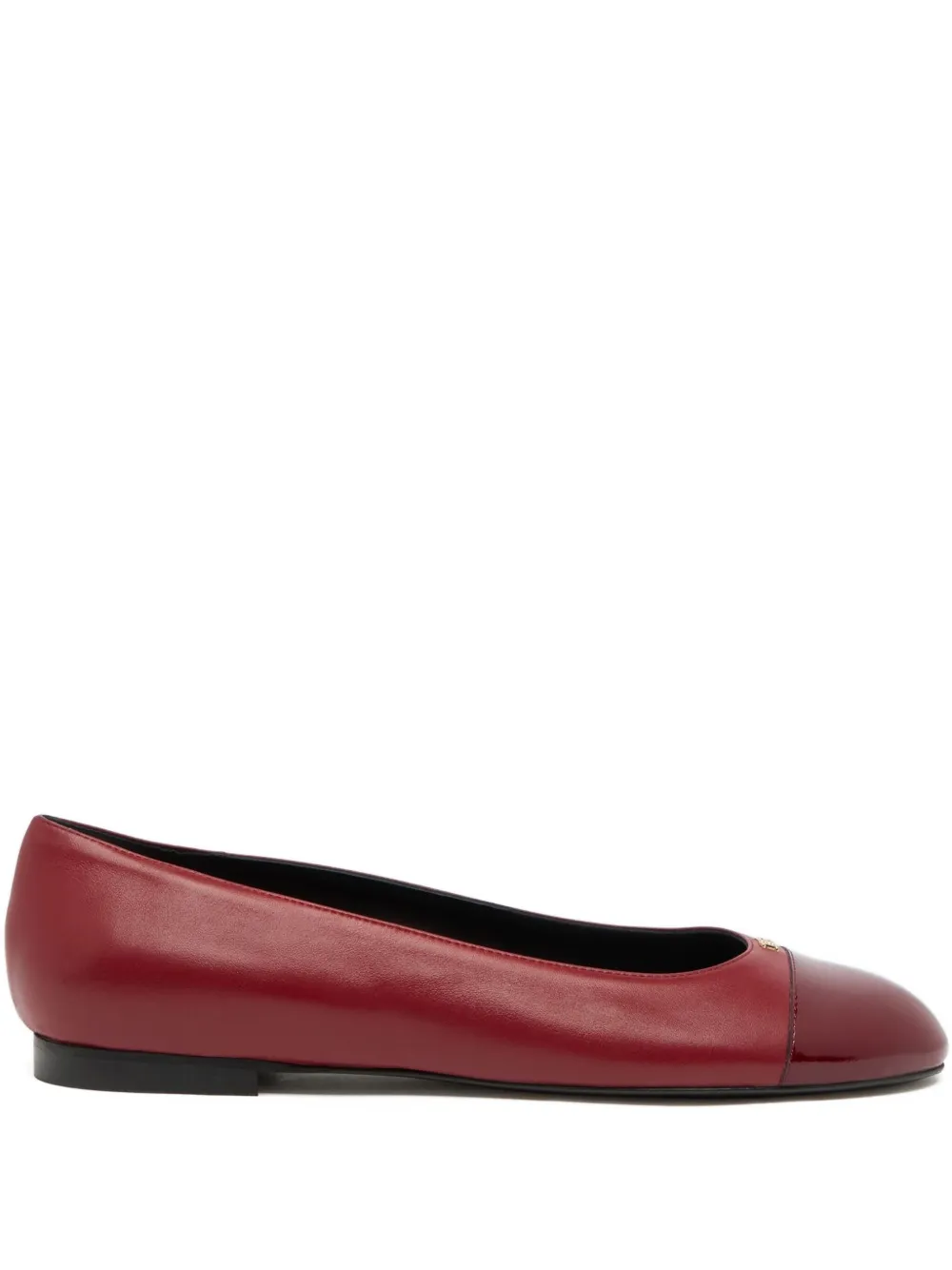 Bally Toe-cap Ballet Flats In Red
