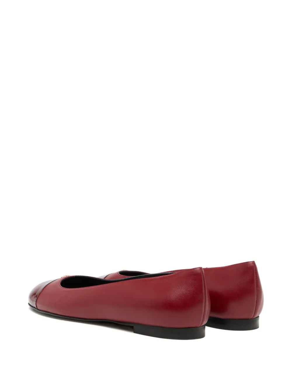 Bally Toe-cap Ballet Flats In Red