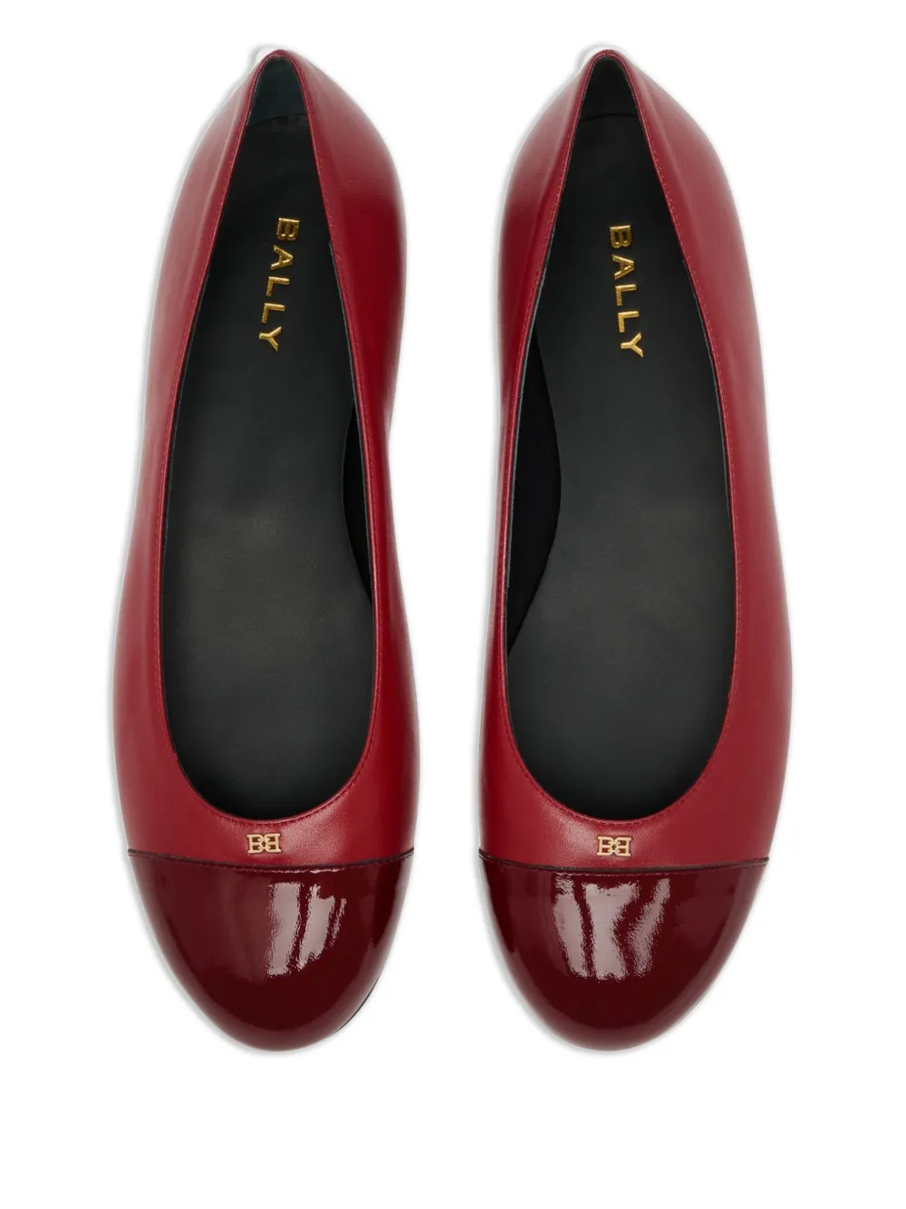 Bally Toe-cap Ballet Flats In Red