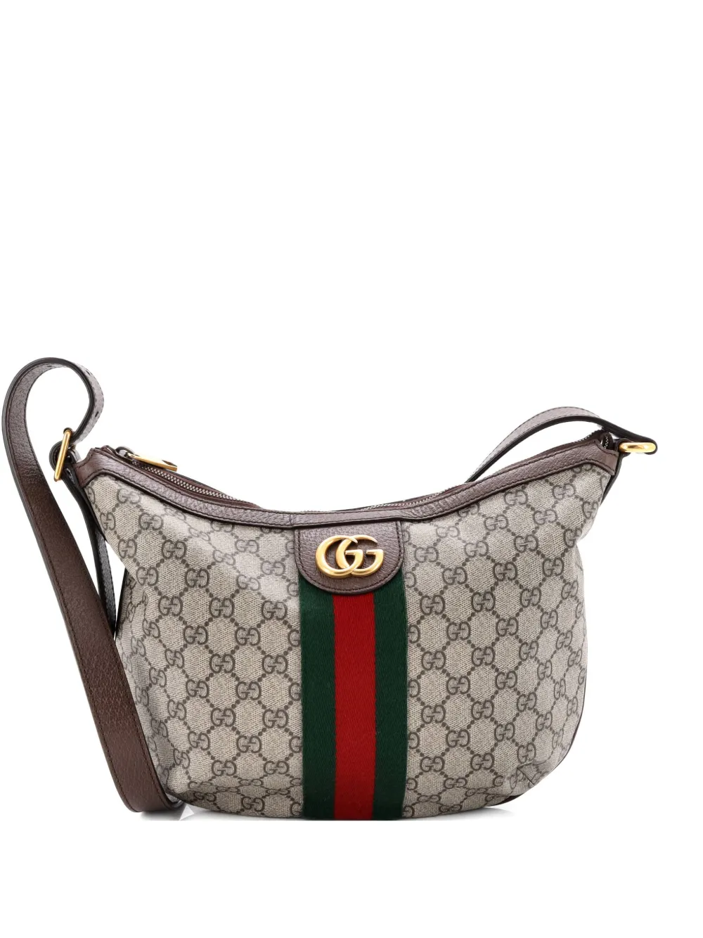 Gucci Pre-Owned Ophidia Half Moon Hobo GG Coated Canvas Small