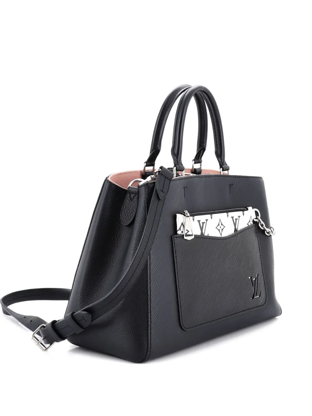Pre-owned Louis Vuitton Marelle Epi Leather Mm Tote Bag In Black