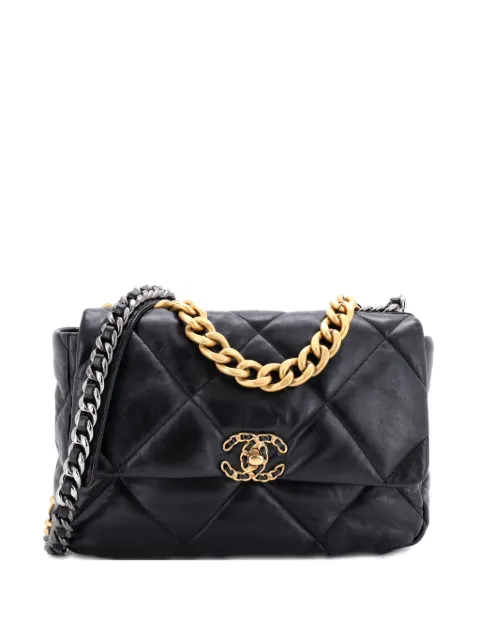 CHANEL Pre-Owned 19 Flap Bag Quilted Leather Large crossbody bag