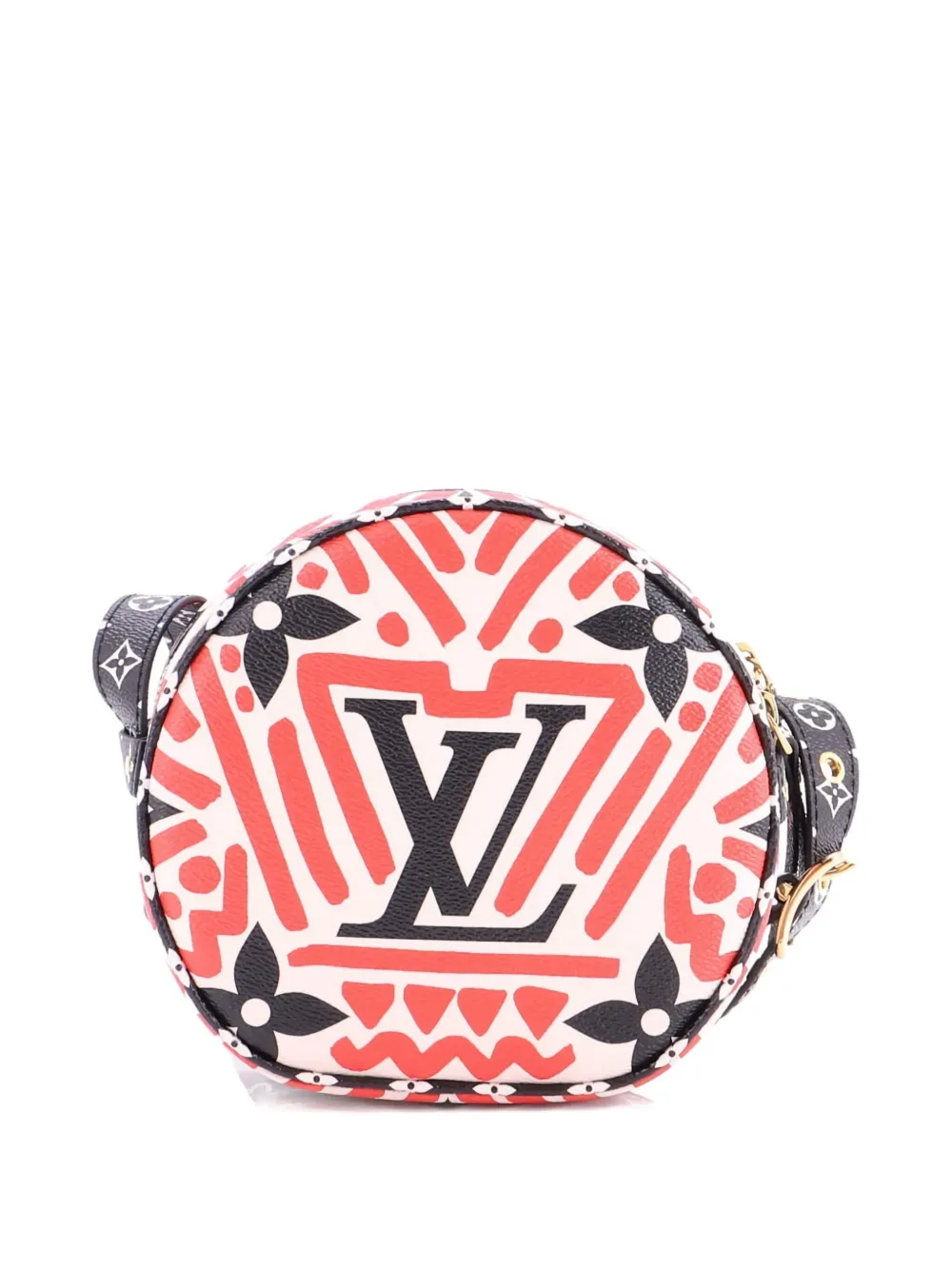 Pre-owned Louis Vuitton Boite Chapeau Souple Bag Limited Edition Crafty Monogram Giant Pm Crossbody Bag In Red