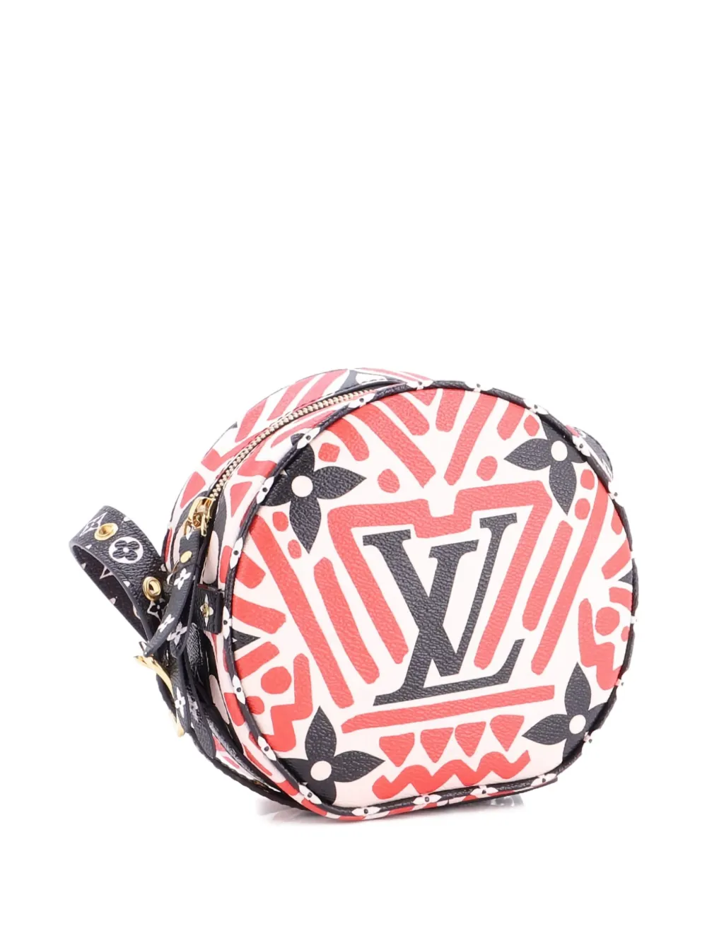 Pre-owned Louis Vuitton Boite Chapeau Souple Bag Limited Edition Crafty Monogram Giant Pm Crossbody Bag In Red