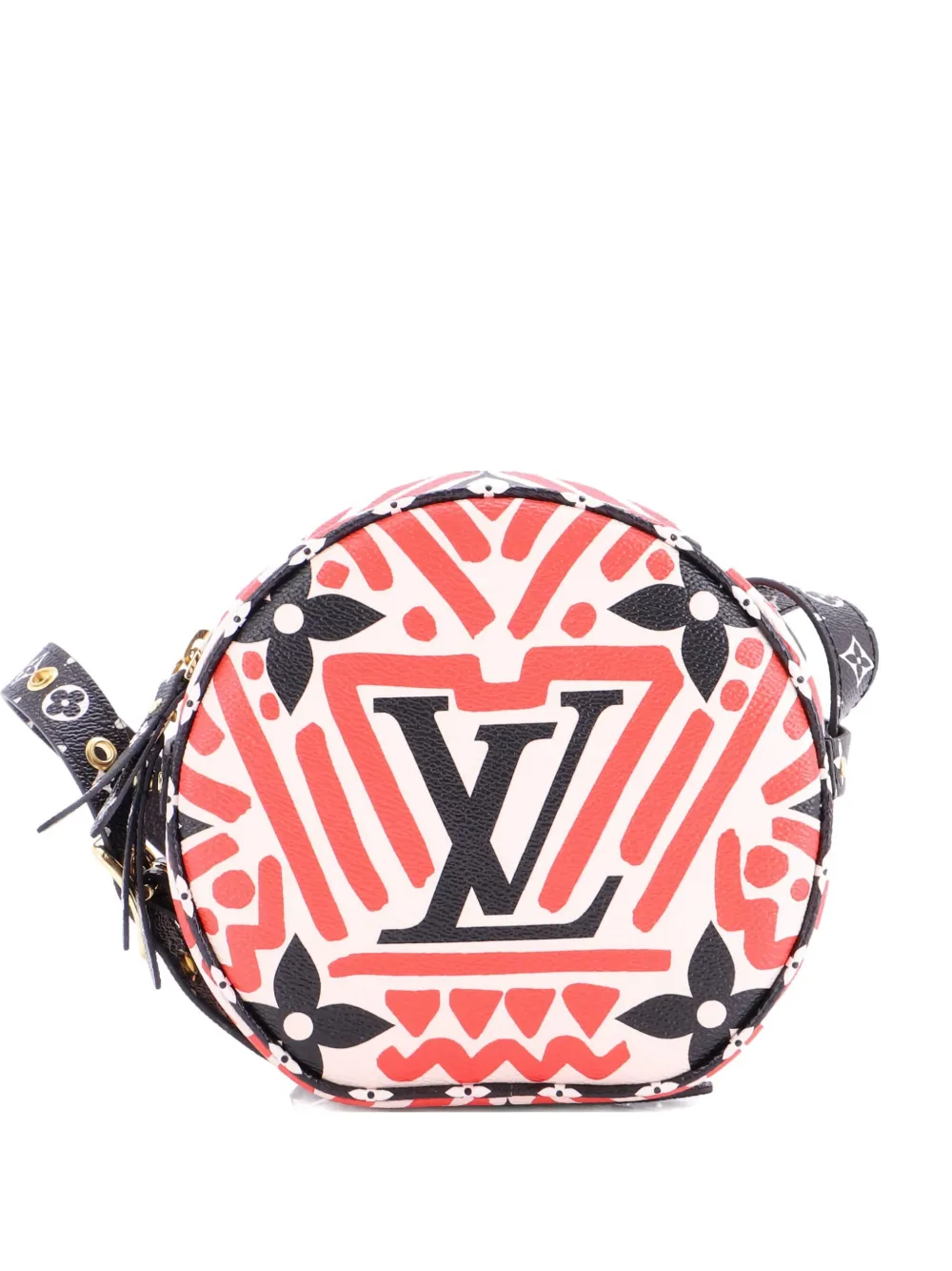 Pre-owned Louis Vuitton Boite Chapeau Souple Bag Limited Edition Crafty Monogram Giant Pm Crossbody Bag In Red