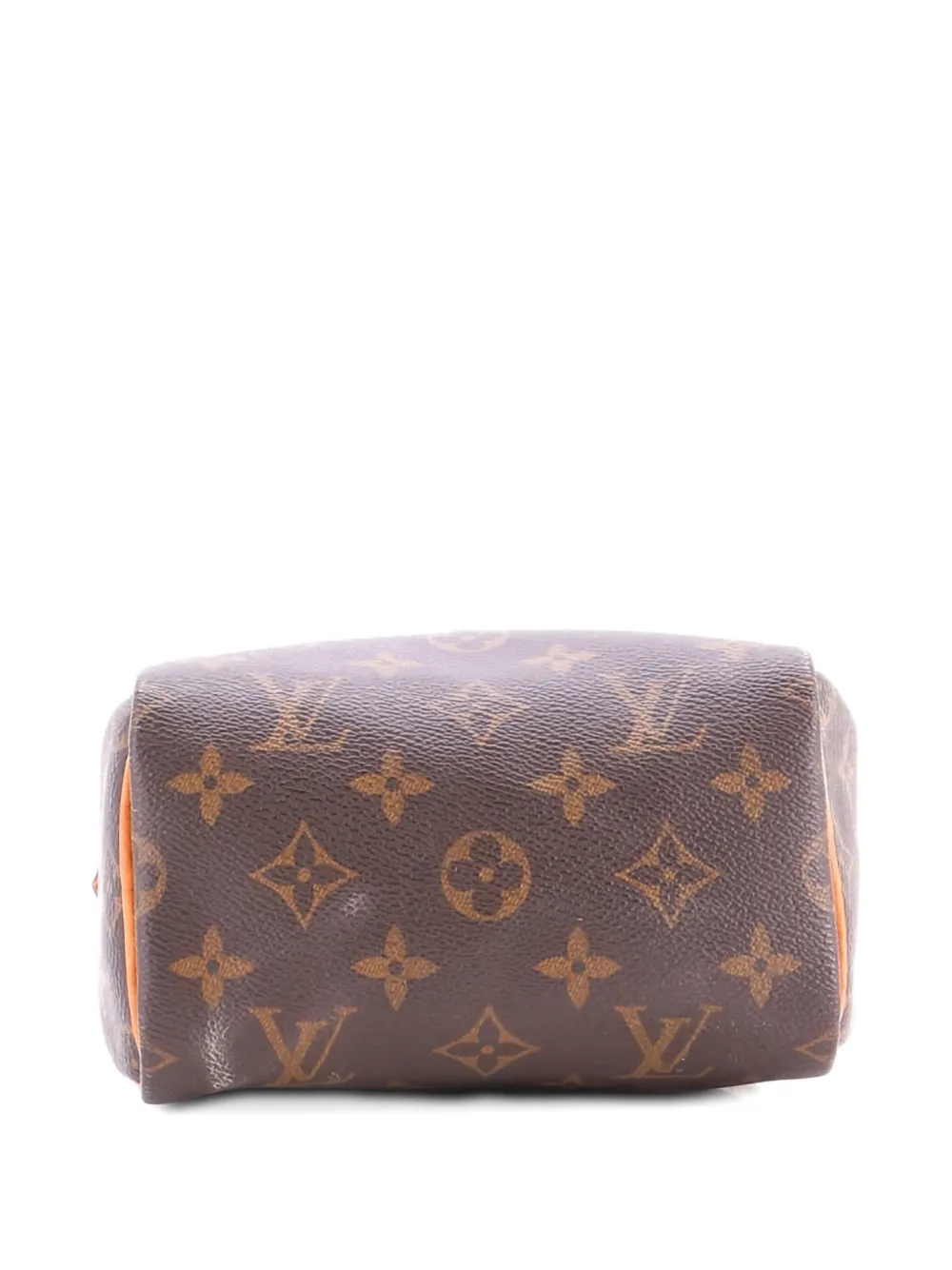 Pre-owned Louis Vuitton Speedy Bandouliere Bag Monogram Canvas Nano Crossbody Bag In Brown