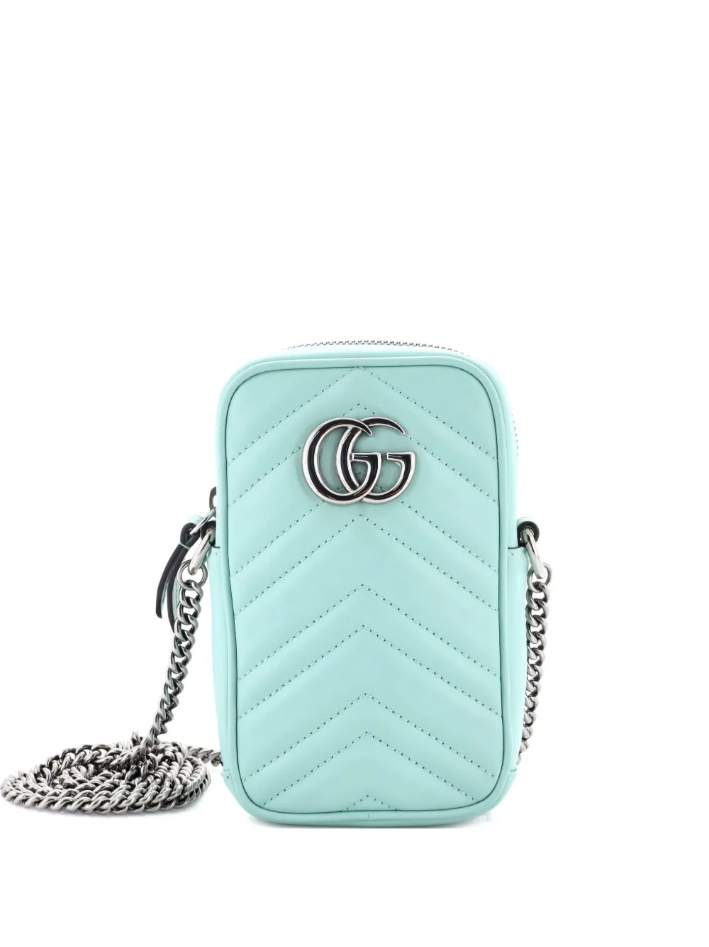 Gucci Pre-Owned GG Marmont Vertical Phone Matelasse Leather Mini Gucci Pre-Owned GG Marmont Vertical Phone Matelasse Leather Mini