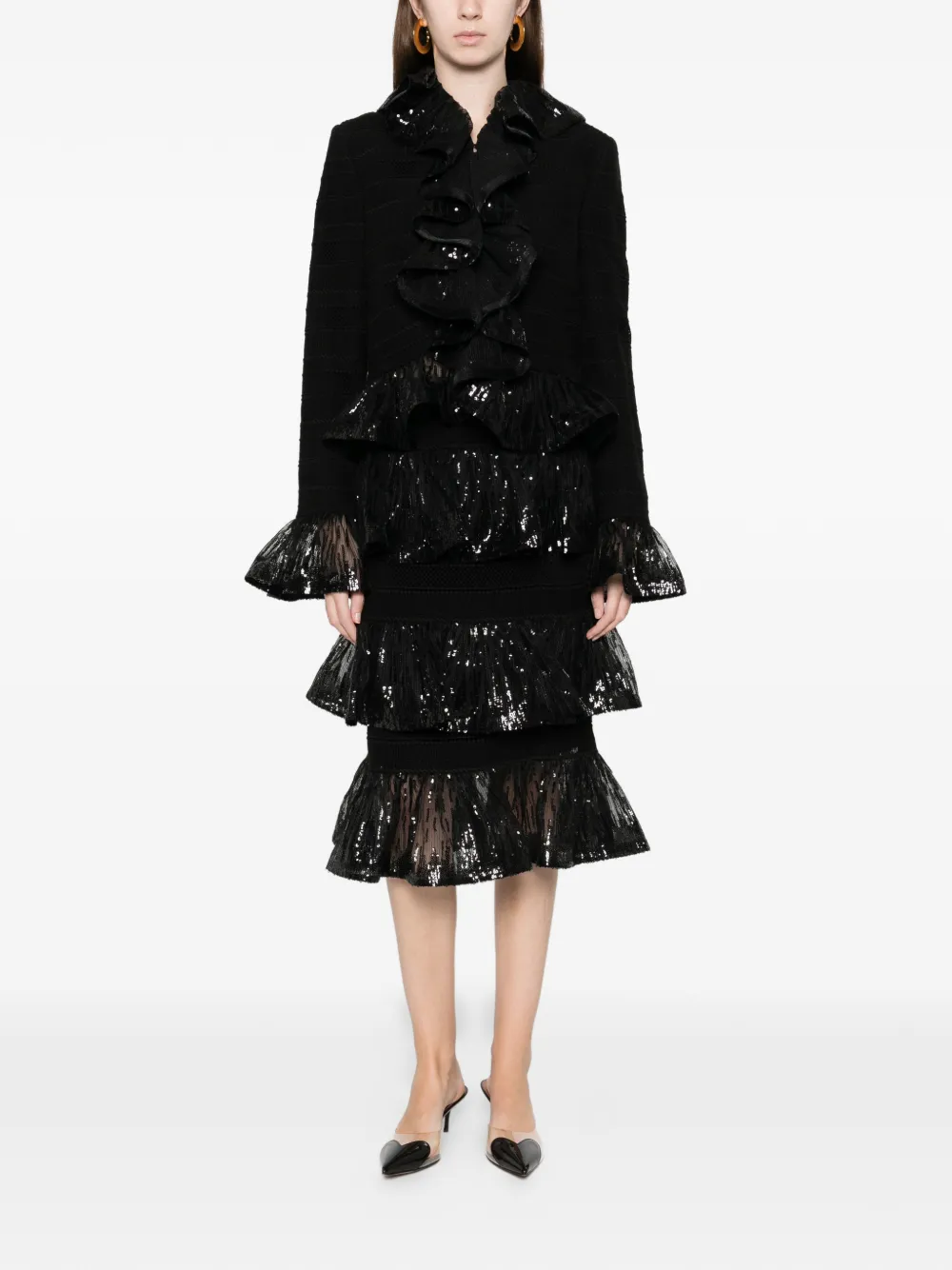 Elie Saab sequin ruffled jacket | Cropped Jackets | Image 2