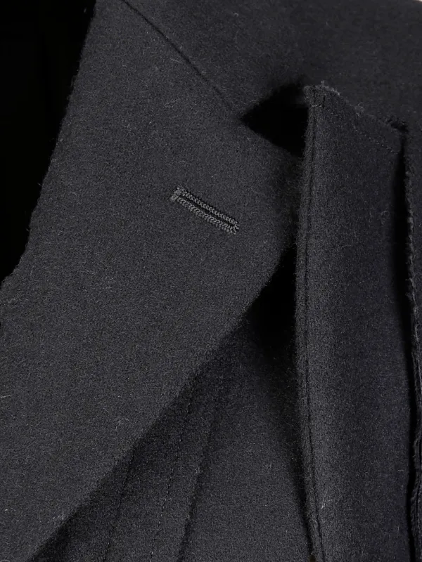 Comme Des Garçons cut-out Detail Coat | Black | FARFETCH BH